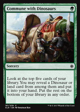 Featured card: Commune with Dinosaurs