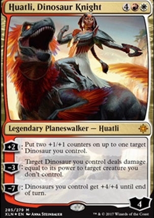 Featured card: Huatli, Dinosaur Knight