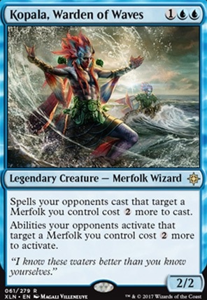 Kopala, Warden of Waves feature for Blue Green Merfolk board presence