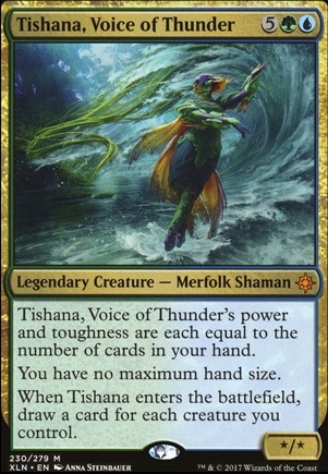 Tishana, Voice of Thunder feature for Merfolk and As Many Cards As Possible