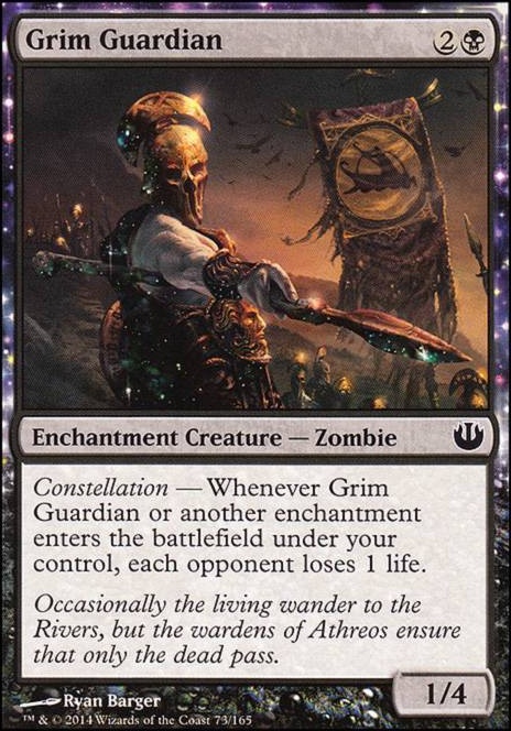 Grim Guardian feature for Theros enchantments and life manipulation