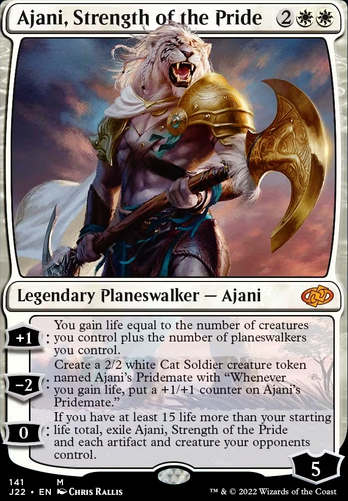 Ajani, Strength of the Pride feature for Selesnya Lifegain Deluxe