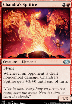 Chandra's Spitfire feature for Mono-Red Chandra-mentals