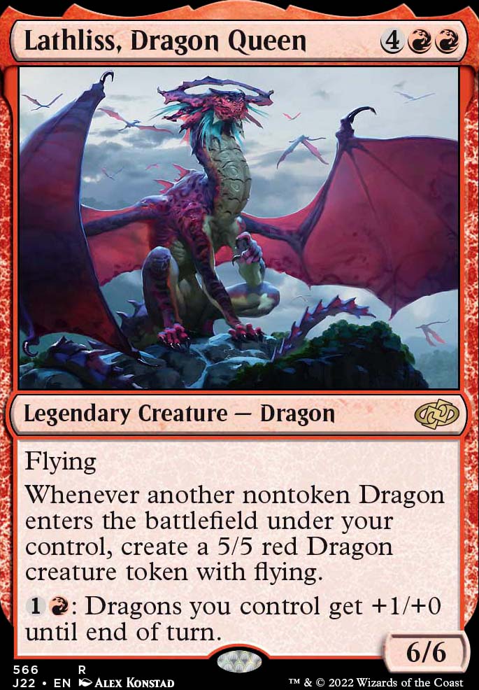 Lathliss, Dragon Queen feature for EDH  - Mono Red Dragon Tribal - Lathliss