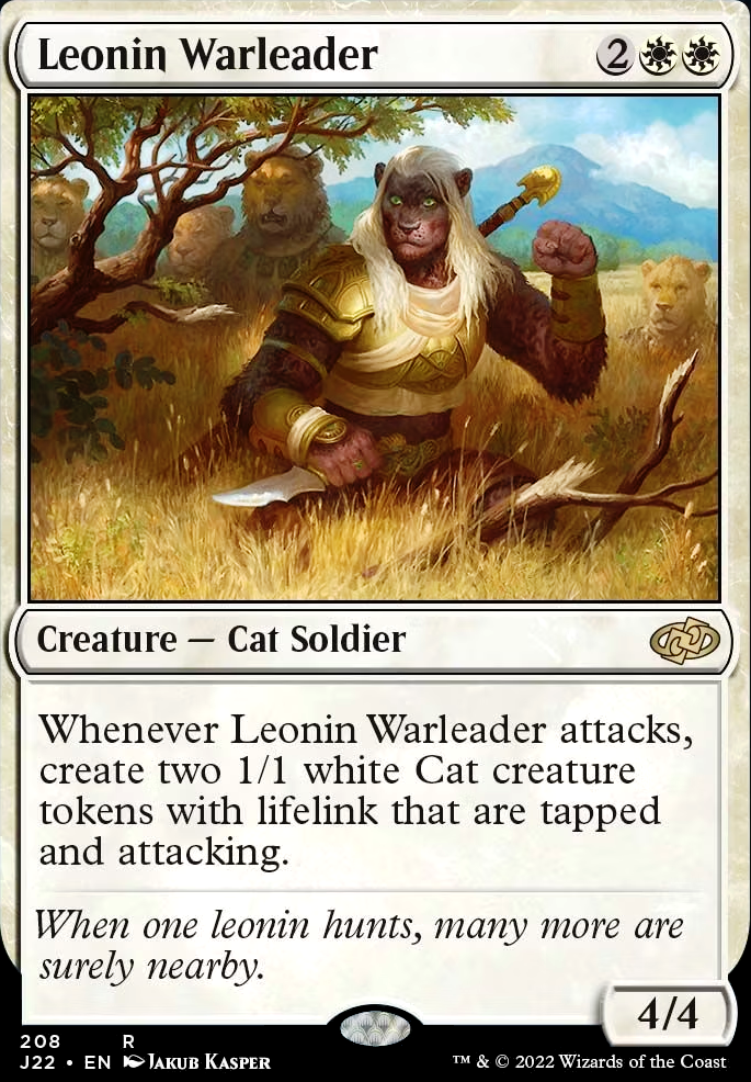 Leonin Warleader feature for Busted Lifegain Cats