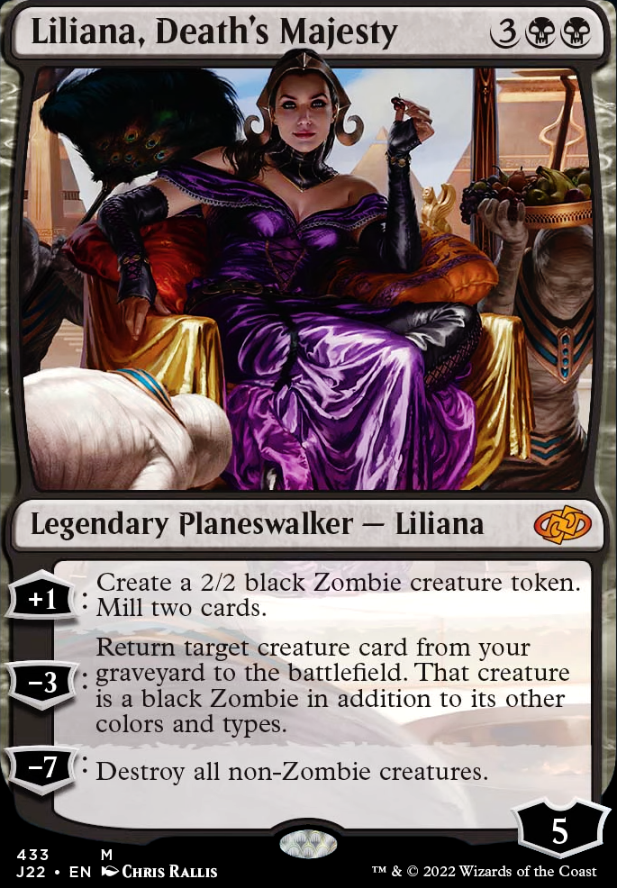 Liliana, Death's Majesty feature for Mono-Black Zombie