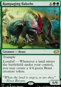 Rampaging Baloths feature for Mono Green Beast Deck