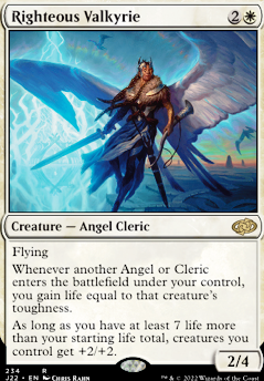 Righteous Valkyrie feature for Serra's Angels