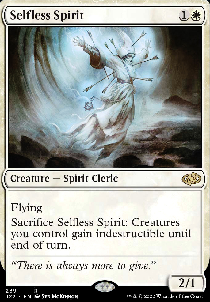 Selfless Spirit feature for G/W Indestructible Token Company