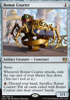 Bomat Courier feature for Tuned Mono Red Flame of Keld (Mono Red Wizards)