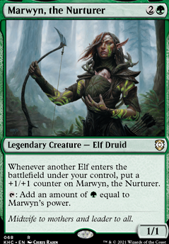 Marwyn, the Nurturer feature for Elf Tribe Mono-Green Budget