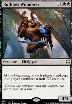 Ruthless Winnower feature for EDH Lathril Elves