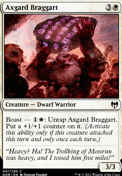 Axgard Braggart feature for RED WHITE 1st deck build