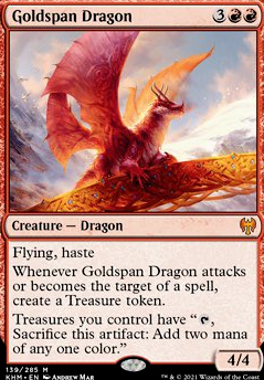 Goldspan Dragon feature for Mythics in Standard