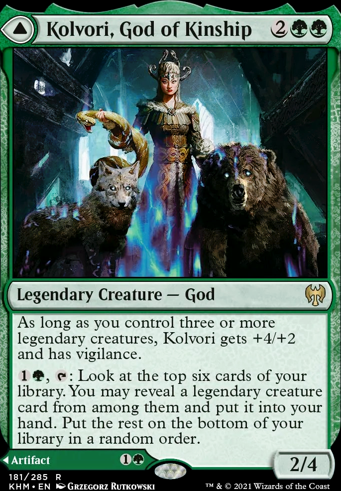 Kolvori, God of Kinship feature for Vivien's Standard Jund Pod