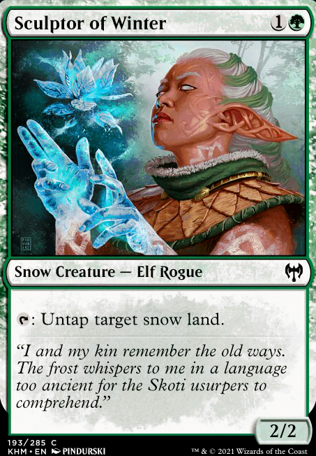 Sculptor of Winter feature for Mono Green- elves (innistrad mh copy)