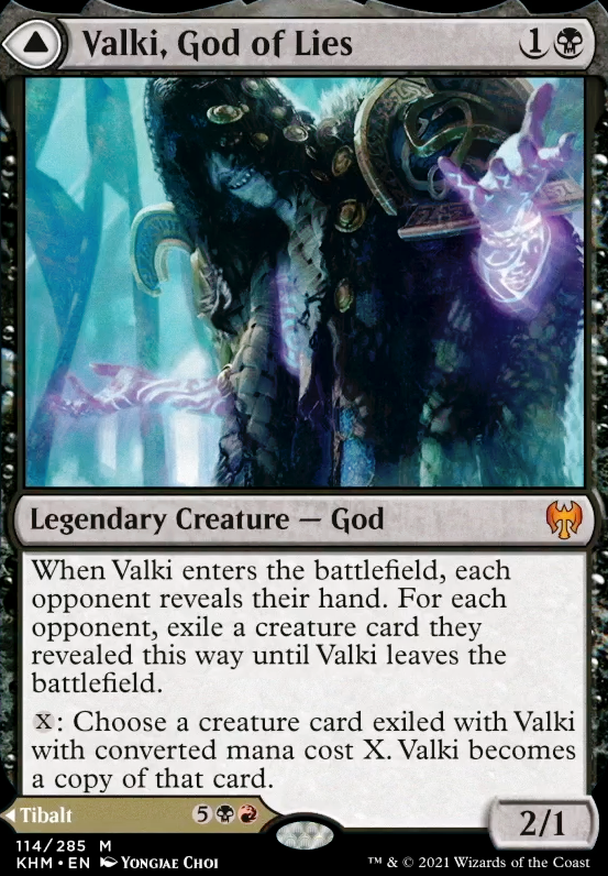 Valki, God of Lies feature for Mono Black Drain N Gain