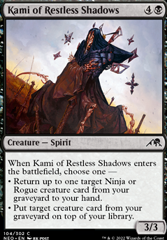 Kami of Restless Shadows feature for Red/Black
