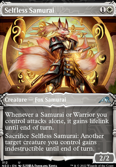 Selfless Samurai feature for W/R - Kamigawa Neon Dynasty