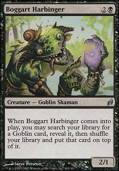 Boggart Harbinger feature for Korvold, King of the Goblins
