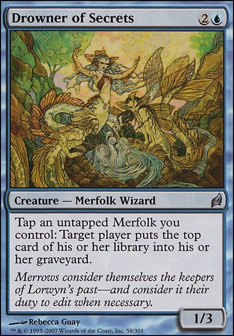 Drowner of Secrets feature for Library Merfolk