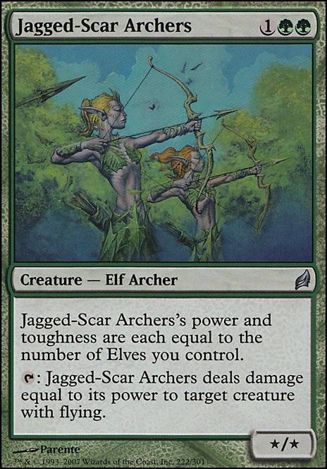 Jagged-Scar Archers feature for Magic: Duels B/G Elves