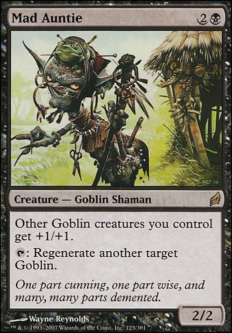 Mad Auntie feature for Mono Black Goblin PDH