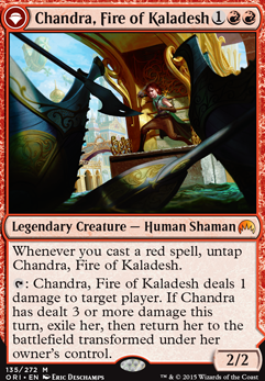 Chandra, Fire of Kaladesh feature for Blue/Red Aggro Bravour