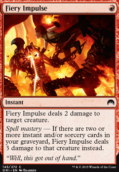 Fiery Impulse feature for Abzan Midrange