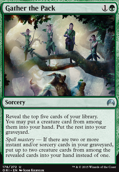 Gather the Pack feature for Green Black Elves EDH
