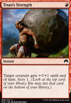Titan's Strength feature for Mono red for game day!