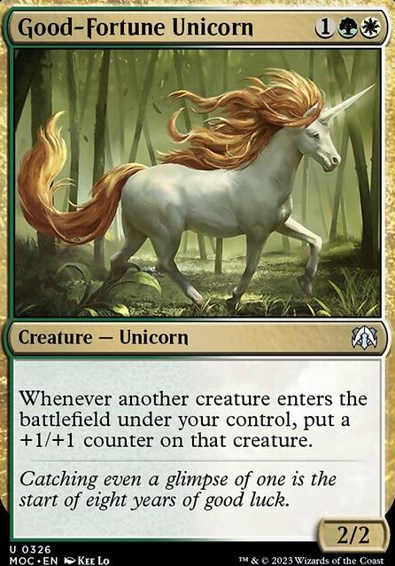 Good-Fortune Unicorn feature for Selesnya Enchantment Removal