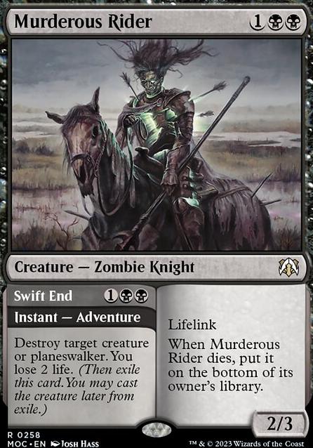 Murderous Rider feature for Monoblack Knights