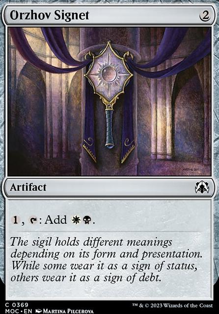 Orzhov Signet feature for Thalisse EDH Budget