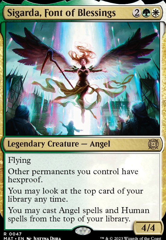 Sigarda, Font of Blessings feature for Angel Deck