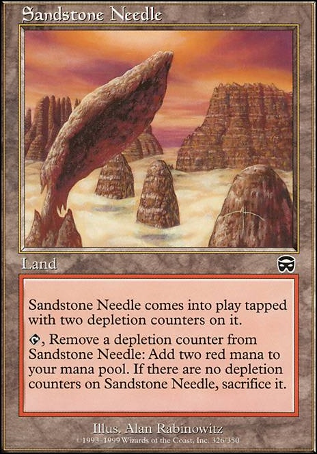 Sandstone Needle feature for All the lands in a sorted list