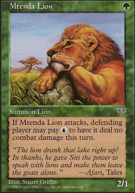 Mtenda Lion feature for Some joke about a cat or whatever