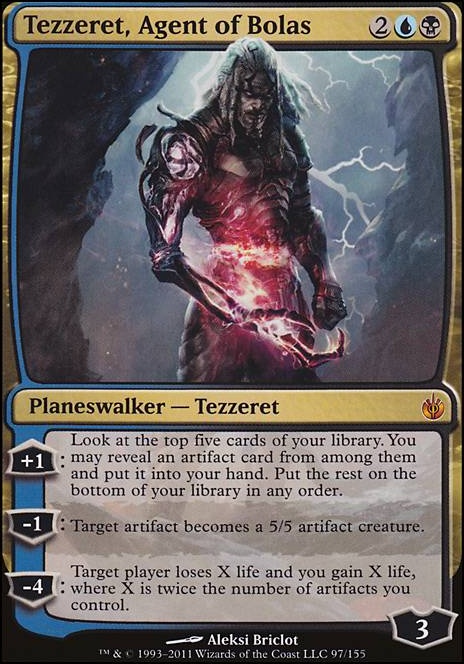 Tezzeret, Agent of Bolas feature for Tezzerator