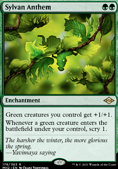 Sylvan Anthem feature for Green enchantment combo