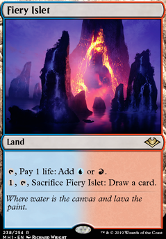 Fiery Islet feature for Vial Smasher Thrasios Spell Copy EDH