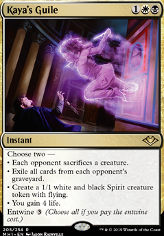 Kaya's Guile feature for Counter your Blessings (Esper Spirits)
