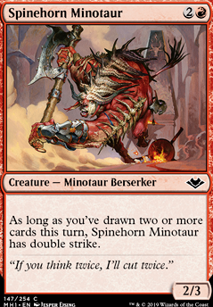 Spinehorn Minotaur feature for Firesong and Sunspeaker - You Drain, I Gain