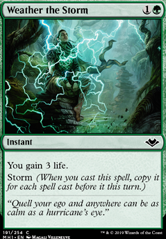 Weather the Storm feature for Green-White Enchantment Deck