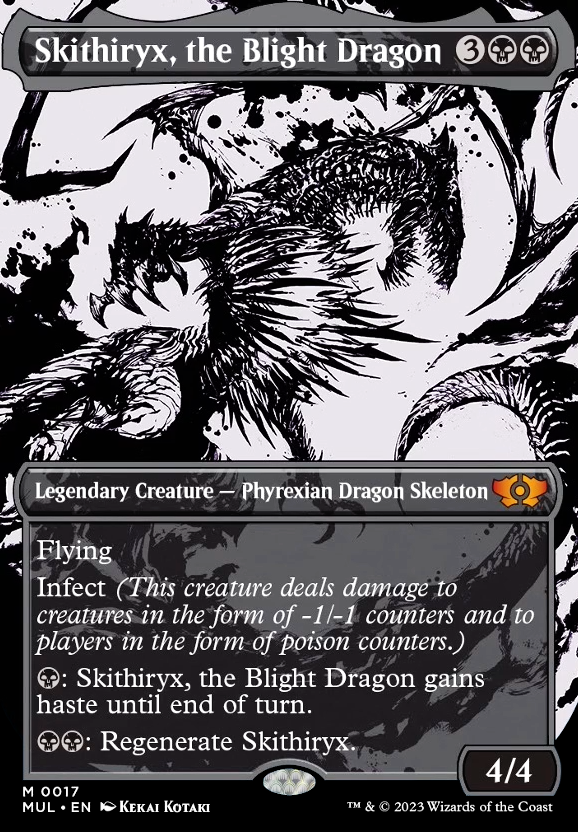 Skithiryx, the Blight Dragon feature for Toxic based Black and green deck Revised V2