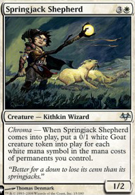 Springjack Shepherd feature for Springjack. The Kithkin, the Shepherd, the Legend.