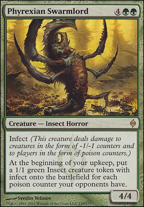 Phyrexian Swarmlord feature for Xira, Insect Infect