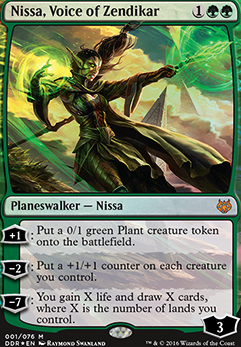 Nissa, Voice of Zendikar feature for "Oh Baby a Triple" Counter Rites