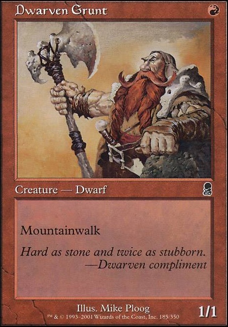 Dwarven Grunt feature for dwarves