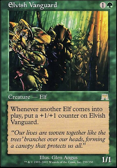 Elvish Vanguard feature for Mono Green Elves