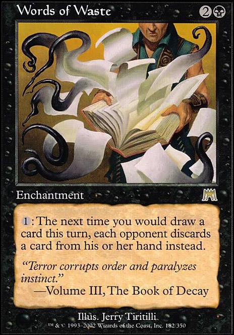 Words of Waste feature for Pox Control/Discard KO